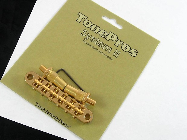 TonePros LPGM02/GLD T3BT T1Z Metric Bridge and Tailpiece Set image 1