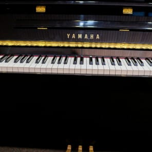 Yamaha T121 48 Polished Ebony Upright Piano Reverb