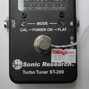 Sonic Research ST-200 Turbo Tuner Strobe Guitar Pedal Black