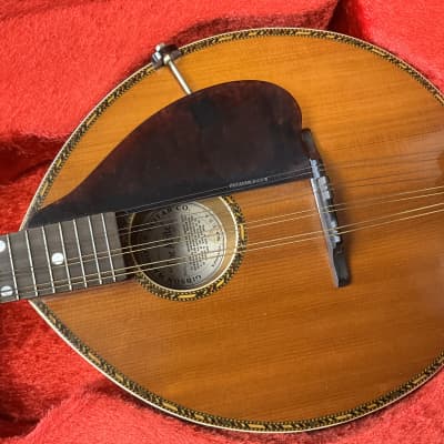 GIBSON ALRITE MANDOLIN MADE IN USA 1917 STYLE D NO.435  IN EXCELLENT CONDITION WITH ORIGINAL HARD CASE AND KEY. image 6
