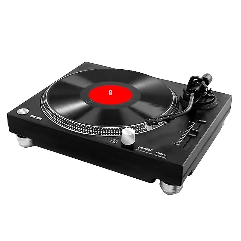 Gemini TT-1200 Belt Drive DJ Turntable Record Player with USB Interface image 1
