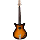 Danelectro CONV-TSB Convertible Shorthorn Shape Hollow Body Satin Neck 6-String Electric Guitar