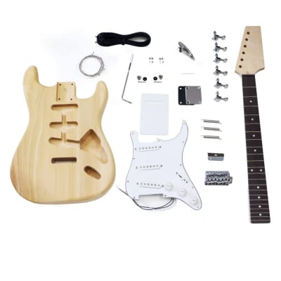 HOSCO Strat Stratocaster Style Electric Guitar Kit Maple & Rosewood Neck ER-KIT-ST for sale