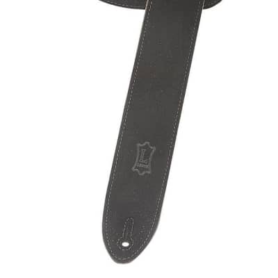 Levy's Leathers MS12-BLK 2-inch Suede-Leather Strap, Black image 1