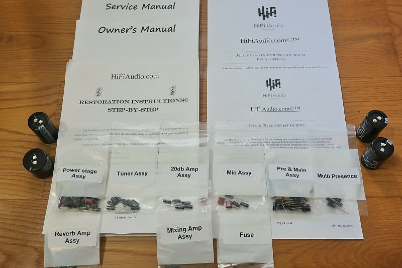 Kenwood KR-6170 restoration kit filter capacitor repair rebuild fix  			