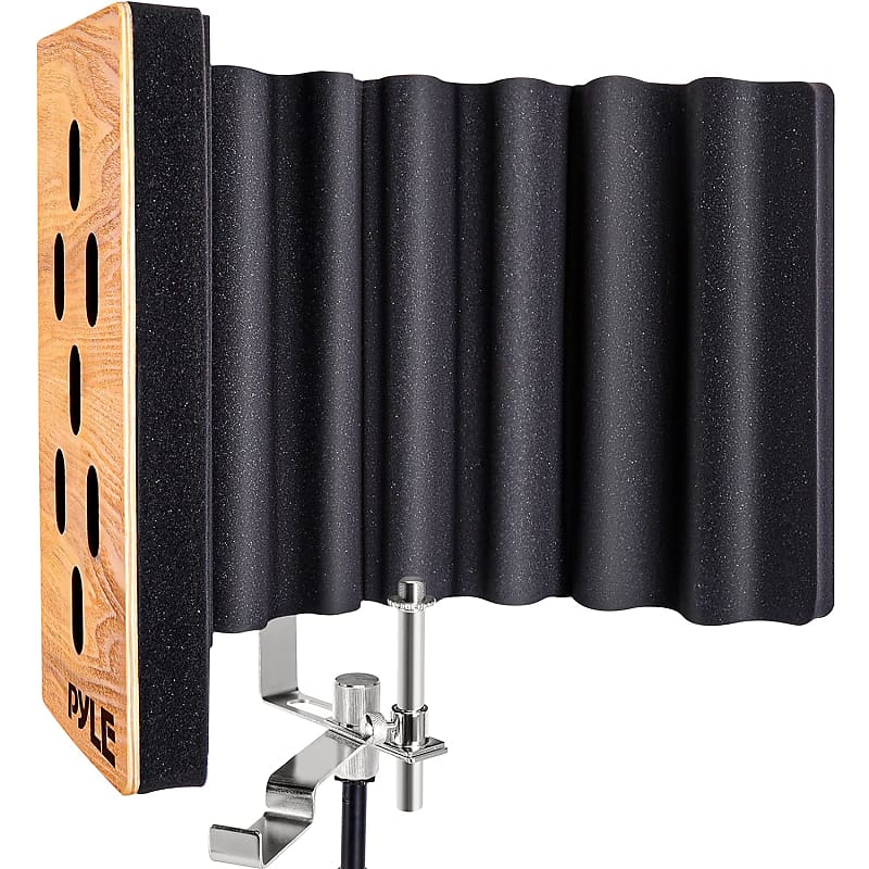 Pyle Pro Sound Absorbing Wall Panel Studio Foam Acoustic Isolation and  Dampening Wedge with Stand