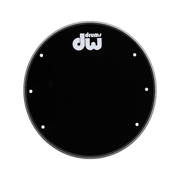 DW DRDHGB22K Front Ported Black Resonant Bass Drum Head with Logo - 22" image 1