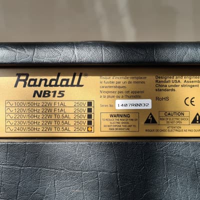 Randall NB15 Nuno Bettencourt Signature 15-Watt 1x6.5" Guitar Amplifier image 4
