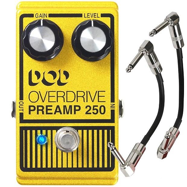DigiTech DOD Overdrive Preamp 250 (2013) Reissue Guitar Pedal with Patch Cables image 1