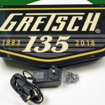 Gretsch Guitar 135th Ann Lighted Logo LED Sign w/ Power Supply Brand New image 1