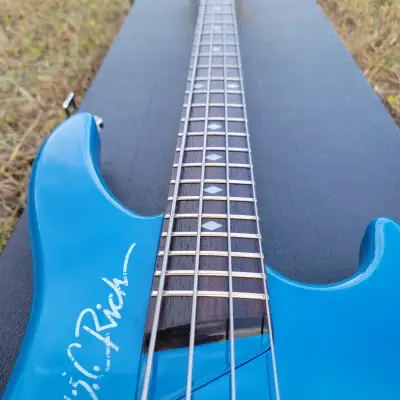 Vintage BC Rich NJ Series Bass Guitar 80s, 90s Blue With Original Hard Case Plays EXC+ 8.5LBS image 8
