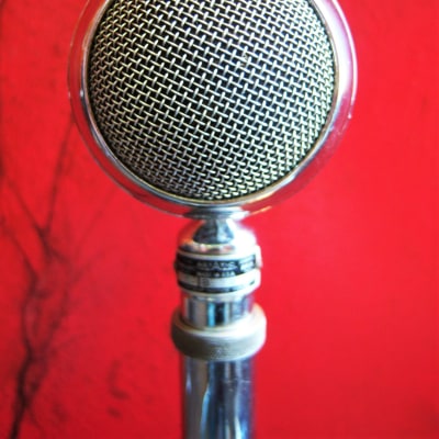 Vintage 1950's Astatic T-3 crystal "bullet" microphone High Z harp mic  w F-11 adapter REPAIR # 2 image 4