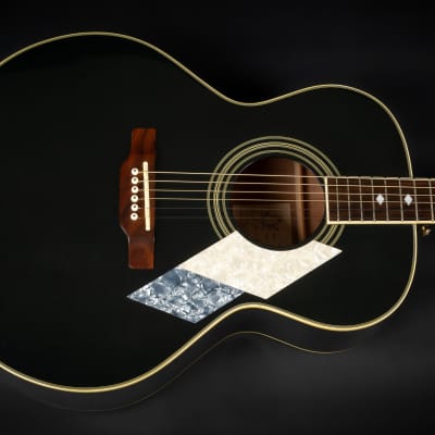 2000 Epiphone MIK SQ-180 Neil Diamond Signature Limited Edition - Metallic Black | Korea Custom Acoustic Guitar | Case image 4