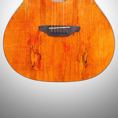 Luna Gypsy Grand Auditorium Acoustic Guitar, Exotic Spalted Maple image 3