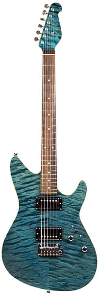 Grosh Guitars TurboJet Trans Aqua Blue image 1