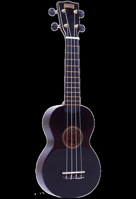 Mahalo MR1 Rainbow Series Ukulele with soft Cover Black image 1