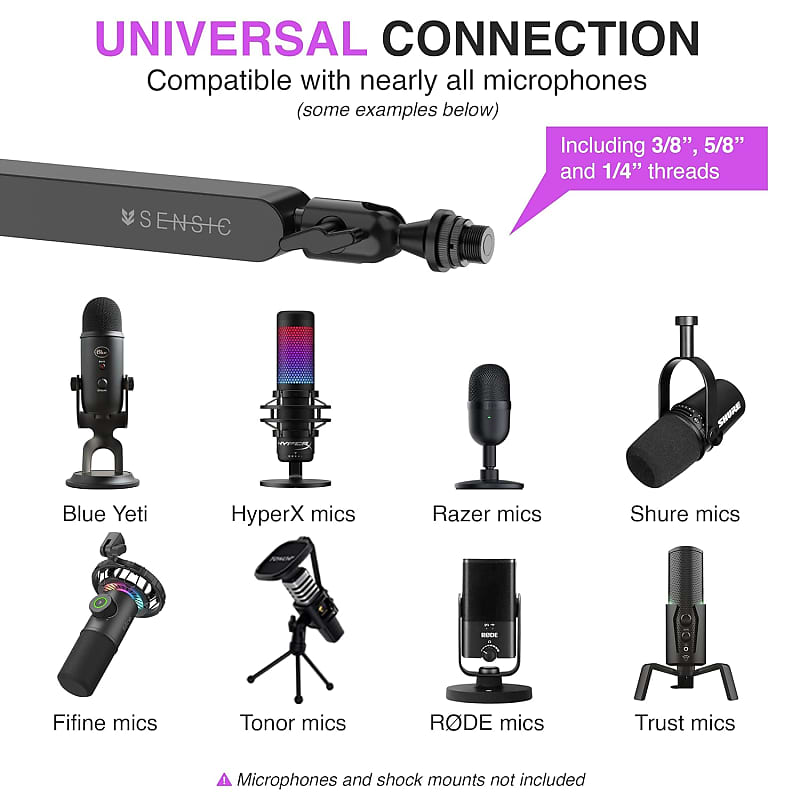 ULANZI LS26 Low Profile Mic Arm, Aluminum 360° Rotatable Foldable  Microphone Low Arm Desk Mount for Podcast/Streaming/Gaming/Radio Studio w  Mic Clip