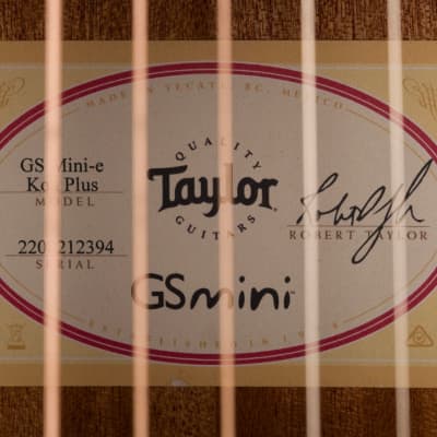 Taylor GS Mini-e Koa Plus Acoustic Electric Guitar With Aerocase image 9