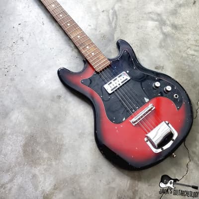 Crestline / Teisco / Matsumoku MIJ Blackfoil Electric Guitar (1960s, Redburst) image 21
