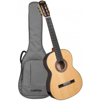 CASCHA CGC310-4/4 Performer Solid Top Konzertgitarre inkl. Zubehör for sale