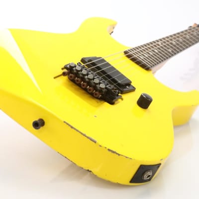 1980s BC Rich Gunslinger Prototype Yellow Guitar Vivian Campbell? #47221 image 8