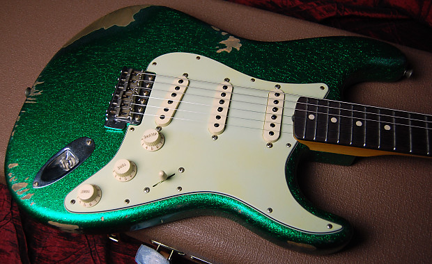 Fender custom shop green hot sale