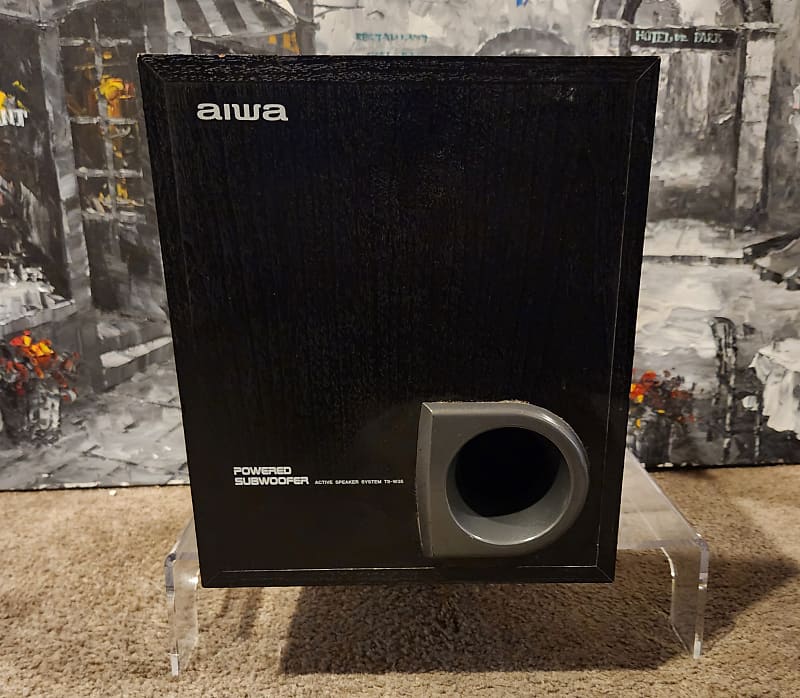 Aiwa Aiwa TS-W35  powered subwoofer 90s  - Black wood  			