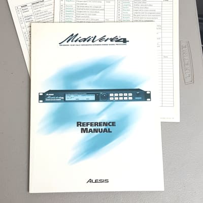 Alesis Midiverb 4 - Original Owner's Reference Manual w/Prog Sheets