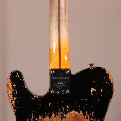 Fender Custom Shop Double Esquire 1950 Super Heavy Relic - Maple Fingerboard, Black image 14