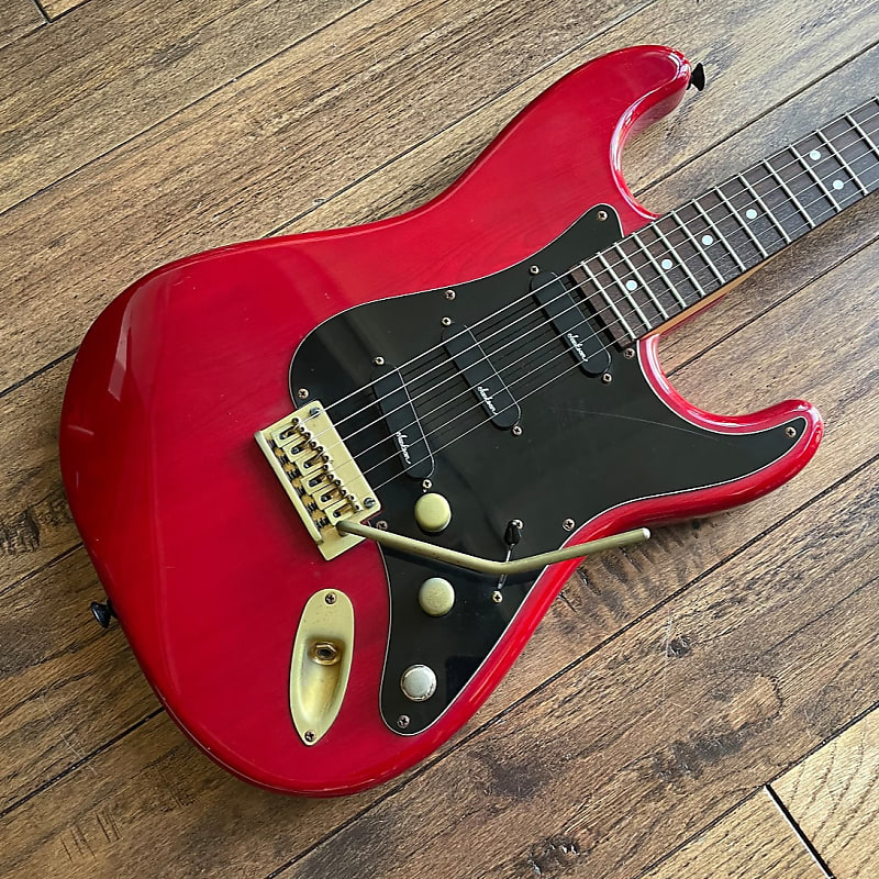Vintage 1993 Charvel by Jackson CST-070 Super Strat Electric Guitar Active Pickups Transparent Red image 1