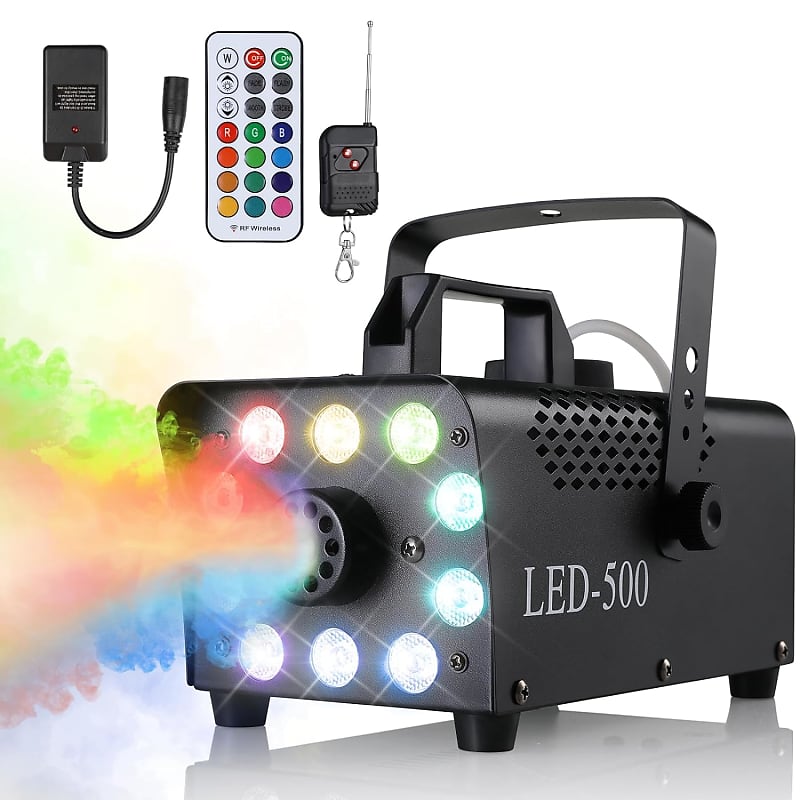 Fog Machine, Smoke Machine With 10 Led,500W, Light 13 Color | Reverb