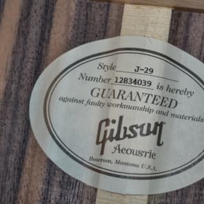 SOLD Gibson J29 Rosewood image 8