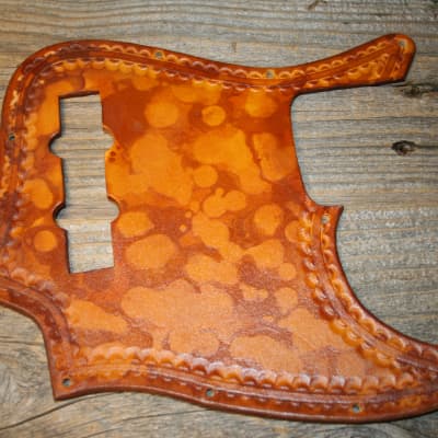 Leather Pick Guard - Fender Jazz Bass Guitar - Handmade J Bass Pickguard image 4