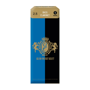 Rico RGB05SCL250 Grand Concert Select Bass Clarinet Reeds - Strength 2.5 (5-Pack)