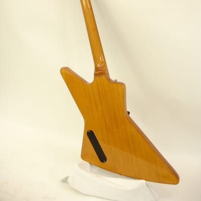2016 Epiphone 1958 Korina Explorer Reissue Electric Guitar, White Pickguard, Aged Natural w/ Bag image 15