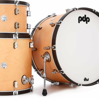 PDP Concept Classic 3pc Maple Shell Pack, Natural with Walnut Hoops PDCC2213NW image 1