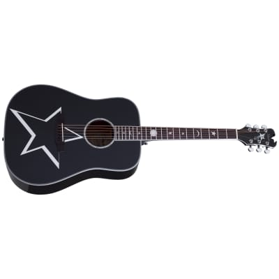 Schecter Robert Smith RS-1000 Busker + FREE GIG BAG - Gloss Black BLK Acoustic Guitar RS 1000 The Cure for sale