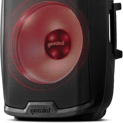 Gemini Audio Active Portable PA System Power DJ Speakers with Bluetooth, XLR Input/XLR Output, 2 x 1/4" Inch Microphone, RCA and Aux Input (15" Inch LED) image 1