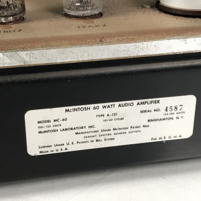 McIntosh MC-60 60 Watt Audio Amplifiers (Pair) image 12