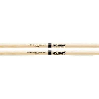 Pro-Mark Hickory Drum Sticks, 5A Oval Nylon Tips, Medium, Made in USA, TX5AN image 2