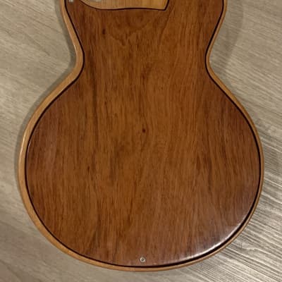 Weasel Guitars Replacement ES LP Semi-Hollow  Style Body Strat neck pocket Red cedar with Brazilian Cherry Back Finished with Natural Lacquer image 13