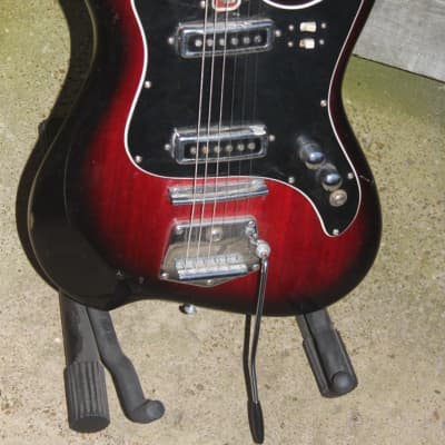 Heit Deluxe by Teisco 60s Red Burst image 2