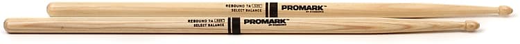 Promark Rebound Drumsticks - Hickory - 0.535" - Acorn Tip (5-pack) Bundle image 1