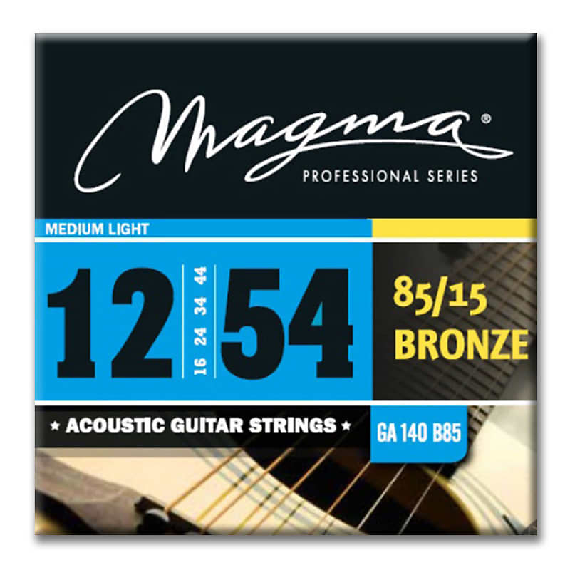 Magma Acoustic Guitar Strings Medium Light Gauge 85 15 Bronze Set