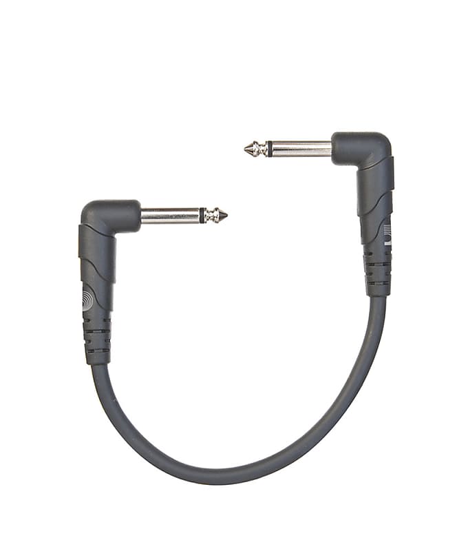 D'Addario Classic Series 6" Patch Cable, Right Angle/Right Angle- Single image 1