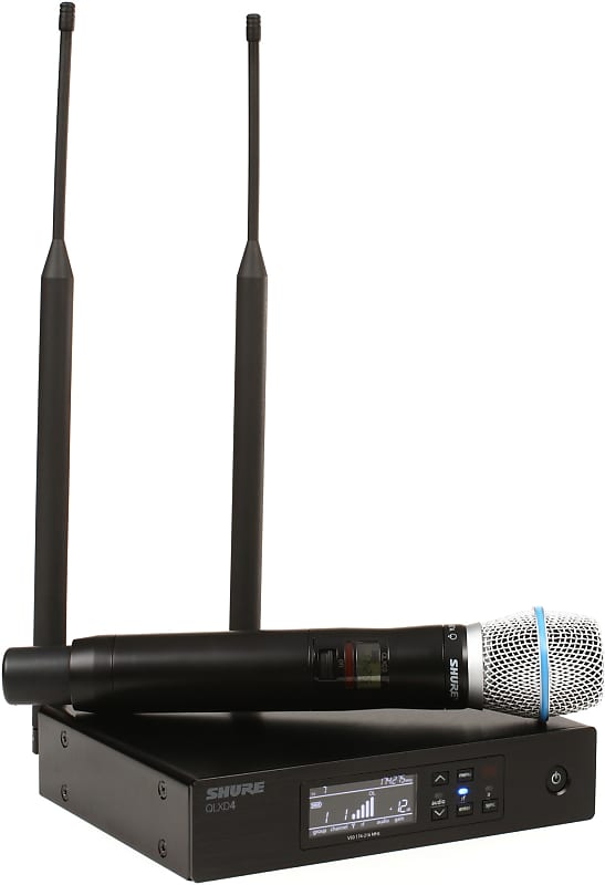 Shure QLXD24/B87A Digital Wireless Handheld Microphone System Reverb