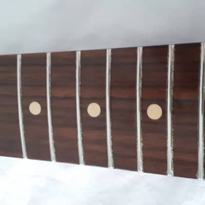Left Handed Warmoth T Style Solid Rosewood Telecaster Neck image 5