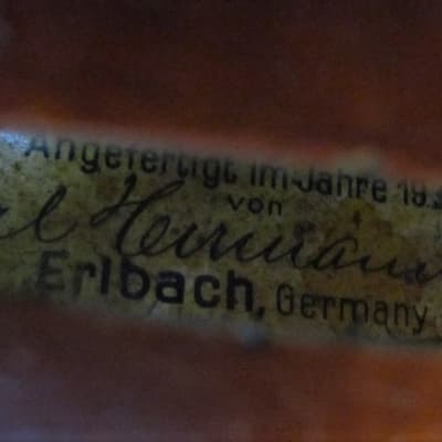 Old 4/4 size Karl Herrmann violin, Erlbach 1952 image 5
