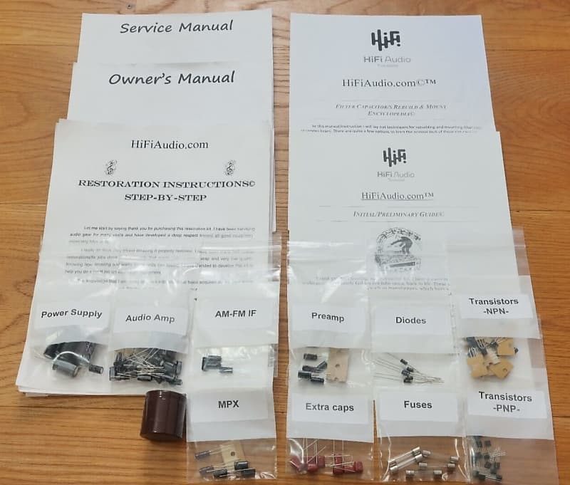 Harman Kardon 330 restoration kit filter capacitor repair rebuild fix  			