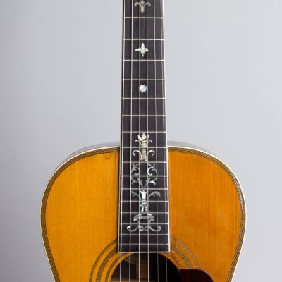 Regal  Concert Size Custom Built Flat Top Acoustic Guitar,  c. 1928, ser. #4041, black hard shell case. image 8